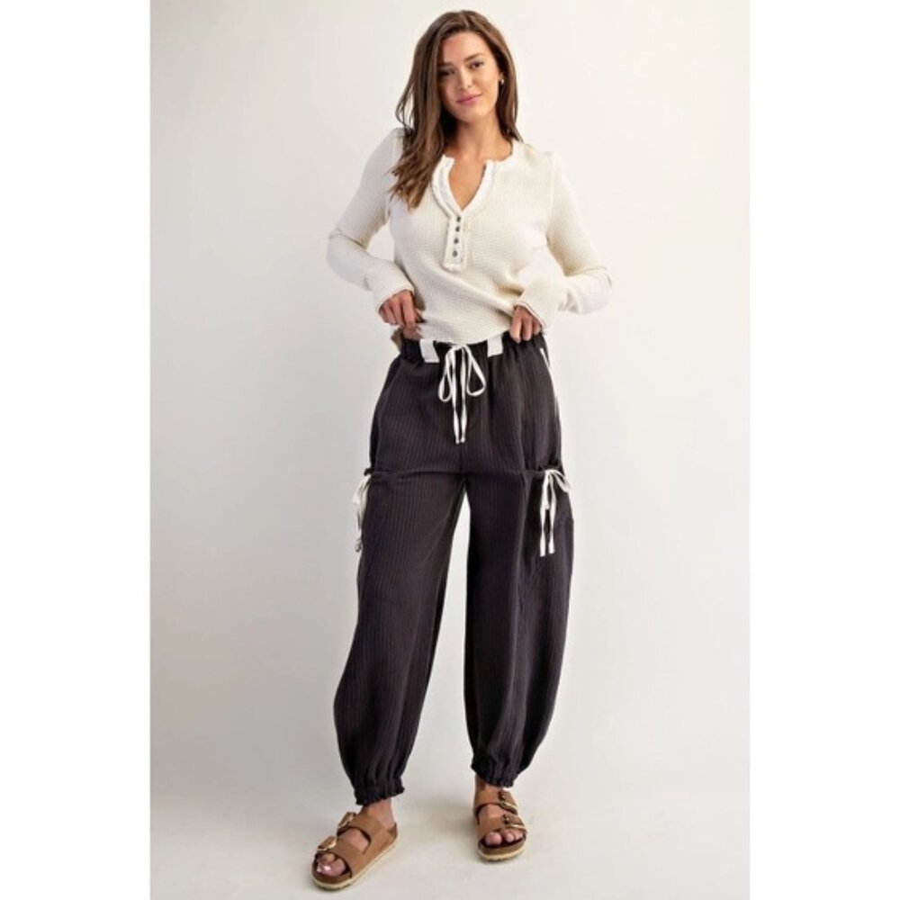 Trick Tie Stripe Cargo Lounge Pants